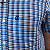 Camisa Social Txc Xadrez Manga Curta Oxfordine Azul Bordada 29248C Com Bolso - Imagem 2