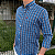 Camisa Social Txc Xadrez Manga Longa Azul Bordada 29218L Com Bolso - Imagem 5
