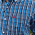 Camisa Social Txc Xadrez Manga Longa Azul Bordada 29218L Com Bolso - Imagem 2