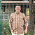 Camisa Social Txc Xadrez Manga Longa Tricoline Bege Bordada 29246L Com Bolso - Imagem 1