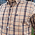 Camisa Social Txc Xadrez Manga Longa Tricoline Bege Bordada 29246L Com Bolso - Imagem 2
