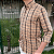 Camisa Social Txc Xadrez Manga Longa Tricoline Bege Bordada 29246L Com Bolso - Imagem 5