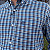 Camisa Social Txc Xadrez Manga Longa Oxfordine Azul Bordada 29259L Com Bolso - Imagem 2