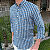 Camisa Social Txc Xadrez Manga Longa Oxfordine Azul Bordada 29259L Com Bolso - Imagem 5
