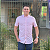 Camisa Tommy Hilfiger Manga Curta Bolso Xadrez Rosa Claro - Imagem 1