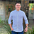 Camisa Tommy Hilfiger Manga Longa Listrado Azul Claro Regular Fit - Imagem 1