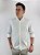 Camisa Social Oxford Manga Longa Branco Logo Clássico Cinza - Imagem 1