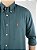 Camisa Social Oxford Manga Longa Verde Militar Logo Clássico Laranja - Imagem 2