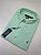 Camisa Social Oxford Manga Curta Verde Claro Logo Clássico Laranja - Imagem 5