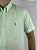 Camisa Social Oxford Manga Curta Verde Claro Logo Clássico Laranja - Imagem 2
