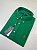 Camisa Social Oxford Manga Curta Verde Bandeira Logo Clássico Laranja - Imagem 4
