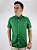 Camisa Social Oxford Manga Curta Verde Bandeira Logo Clássico Laranja - Imagem 1