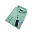 Camisa Social Oxford Manga Longa Verde Claro Logo Clássico Laranja - Imagem 5