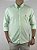 Camisa Social Oxford Manga Longa Verde Claro Logo Clássico Laranja - Imagem 4
