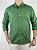 Camisa Social Oxford Manga Longa Verde Bandeira Logo Clássico Laranja - Imagem 3
