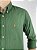 Camisa Social Oxford Micro Listrado Manga Longa Verde Bandeira Logo Clássico Laranja - Imagem 2