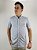 Camisa Ralph Lauren Micro Quadriculada Manga Curta Branco Linha Dupla Clássico Marinho - Imagem 1