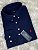 Camisa Social Oxford Micro Xadrez Manga Longa Marinho Logo Clássico Vermelho - Imagem 5