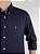 Camisa Social Oxford Micro Xadrez Manga Longa Marinho Logo Clássico Vermelho - Imagem 2