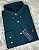 Camisa Social Oxford Micro Listrado Manga Longa Verde Militar Logo Clássico Laranja - Imagem 5