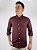 Camisa Ralph Lauren Xadrez Manga Longa Bordo Listra Preto Logo Clássico Celeste - Imagem 1