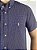 Camisa Ralph Lauren Quadriculada Manga Curta Marinho Logo Clássico Laranja - Imagem 2