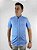 Camisa Ralph Lauren Quadriculada Manga Curta Azul Claro Logo Clássico Rosa - Imagem 1