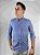 Camisa Ralph Lauren Xadrez Manga Longa Marinho Logo Clássico Laranja - Imagem 1