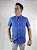Camisa Ralph Lauren Quadriculada Manga Curta Azul Royal Logo Clássico Laranja - Imagem 1