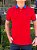 Polo Ralph Lauren Vermelho Gola Azul Royal Listra Preto Logo Clássico Marinho - Imagem 2