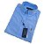 Camisa Social Ralph Lauren Tricoline Manga Curta Azul Claro Logo Colorido - Imagem 6