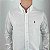 Camisa Ralph Lauren Manga Longa Linho Branco Logo Clássico Azul Royal LI - Imagem 2