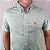 Camisa Ralph Lauren Manga Curta Linho Verde Claro Logo Clássico Laranja LI - Imagem 2