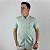 Camisa Ralph Lauren Manga Curta Linho Verde Claro Logo Clássico Laranja LI - Imagem 1
