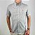 Camisa Ralph Lauren Manga Curta Linho Cinza Claro Logo Clássico Laranja LI - Imagem 4