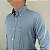 Camisa Ralph Lauren Micro Xadrez Manga Longa Azul Royal Verde Logo Clássico Laranja - Imagem 3