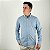 Camisa Ralph Lauren Micro Xadrez Manga Longa Azul Royal Verde Logo Clássico Laranja - Imagem 1