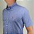 Camisa Ralph Lauren Micro Xadrez Manga Curta Azul Royal Logo Clássico Laranja - Imagem 3