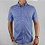 Camisa Ralph Lauren Micro Xadrez Manga Curta Azul Royal Logo Clássico Laranja - Imagem 4