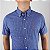 Camisa Ralph Lauren Xadrez Manga Curta Azul Royal Logo Clássico Laranja - Imagem 2