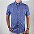 Camisa Ralph Lauren Xadrez Manga Curta Azul Royal Logo Clássico Laranja - Imagem 4