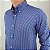 Camisa Ralph Lauren Xadrez Manga Longa Azul Royal Logo Clássico Laranja - Imagem 3