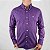 Camisa Ralph Lauren Xadrez Manga Longa Azul Royal Listra Vermelho Logo Clássico Branco - Imagem 4