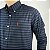 Camisa Social Ralph Lauren Xadrez Manga Longa Marinho Logo Clássico Vermelho - Imagem 3