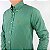 Camisa Social Quadriculada Manga Longa Verde Logo Clássico Laranja - Imagem 3