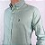 Camisa Ralph Lauren Manga Longa Linha Oxford Verde Claro Logo Colorido - Imagem 3