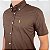 Camisa Ralph Lauren Manga Curta Tricoline Lisa Marrom Logo Colorido - Imagem 3