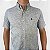 Camisa Ralph Lauren Manga Curta Linho Cinza Claro Logo Clássico Roxo - Imagem 2