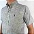 Camisa Ralph Lauren Manga Curta Linho Cinza Claro Logo Clássico Roxo - Imagem 3