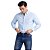Camisa Ralph Lauren Manga Longa Linha Oxford Azul Claro Logo Clássico Rosa - Imagem 1